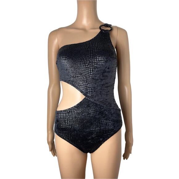 New Solid & Striped The Claudia One-Piece Black Cut Out Swim Suit - Picture 2 of 12